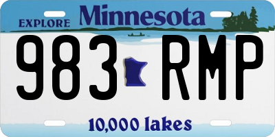 MN license plate 983RMP