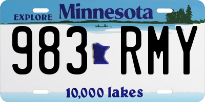 MN license plate 983RMY