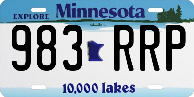 MN license plate 983RRP