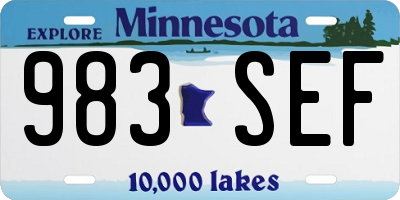 MN license plate 983SEF