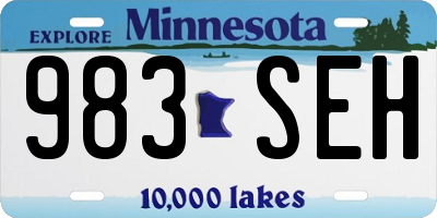 MN license plate 983SEH