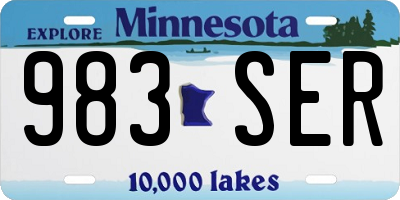MN license plate 983SER