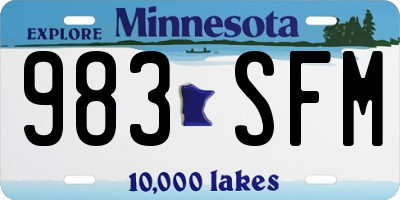 MN license plate 983SFM