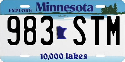 MN license plate 983STM