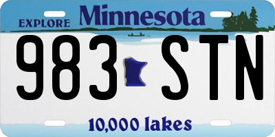 MN license plate 983STN