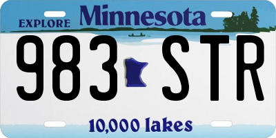 MN license plate 983STR