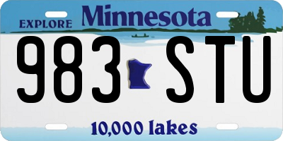 MN license plate 983STU
