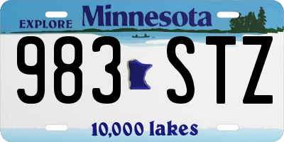 MN license plate 983STZ