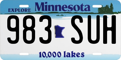 MN license plate 983SUH