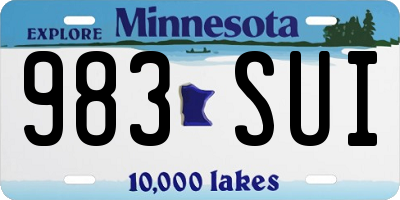 MN license plate 983SUI