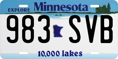 MN license plate 983SVB