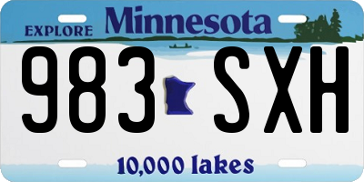 MN license plate 983SXH