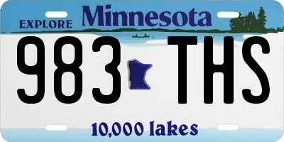 MN license plate 983THS