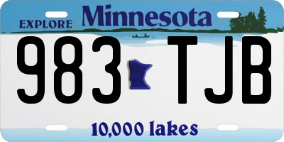 MN license plate 983TJB