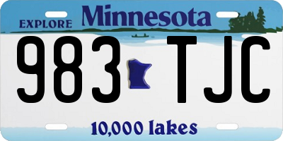 MN license plate 983TJC