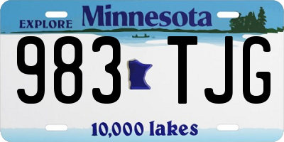 MN license plate 983TJG