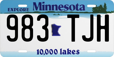 MN license plate 983TJH
