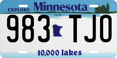 MN license plate 983TJO