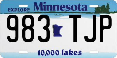 MN license plate 983TJP
