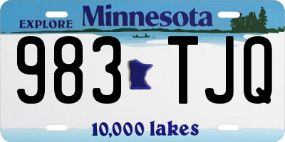 MN license plate 983TJQ