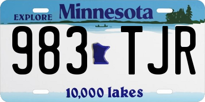 MN license plate 983TJR