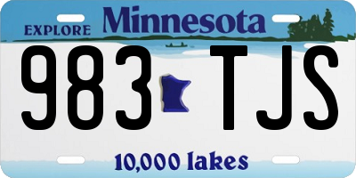 MN license plate 983TJS