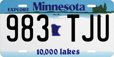 MN license plate 983TJU