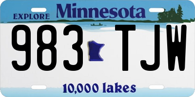 MN license plate 983TJW