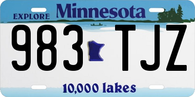 MN license plate 983TJZ