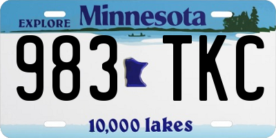 MN license plate 983TKC