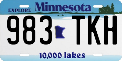 MN license plate 983TKH