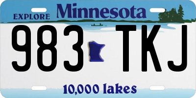 MN license plate 983TKJ
