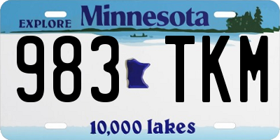 MN license plate 983TKM