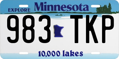 MN license plate 983TKP
