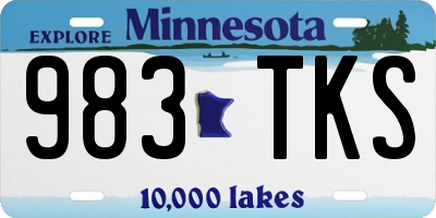 MN license plate 983TKS