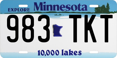 MN license plate 983TKT