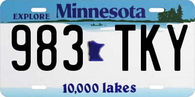 MN license plate 983TKY