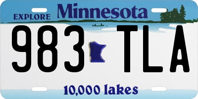 MN license plate 983TLA