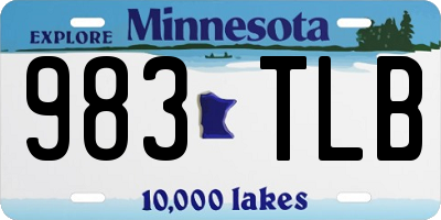 MN license plate 983TLB