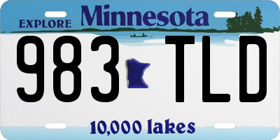 MN license plate 983TLD