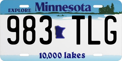 MN license plate 983TLG