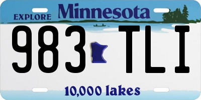 MN license plate 983TLI