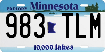 MN license plate 983TLM