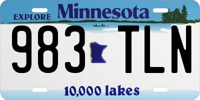 MN license plate 983TLN
