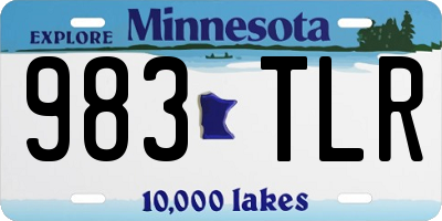 MN license plate 983TLR