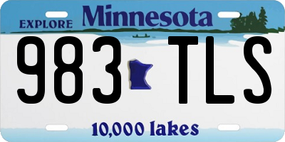 MN license plate 983TLS