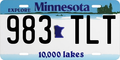 MN license plate 983TLT