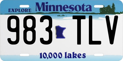MN license plate 983TLV