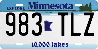 MN license plate 983TLZ
