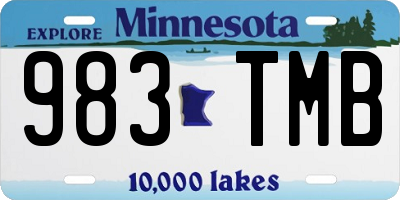 MN license plate 983TMB